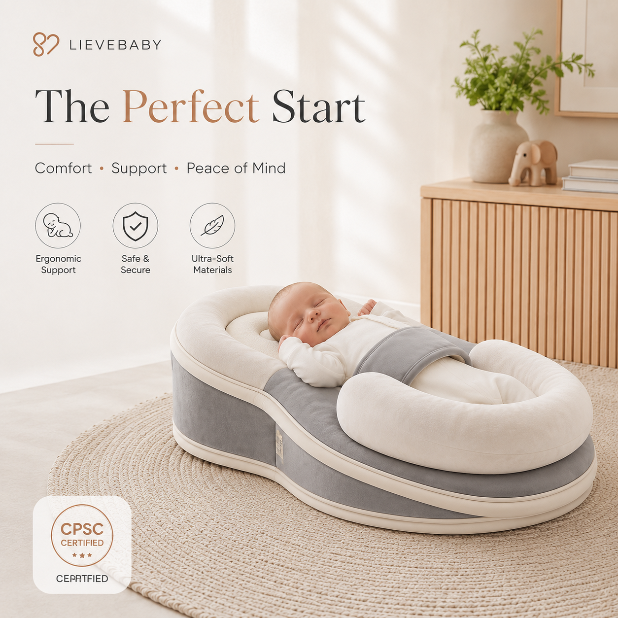 The Knus — anti-reflux feeding lounger - Reflux Wedge & Nursing Support